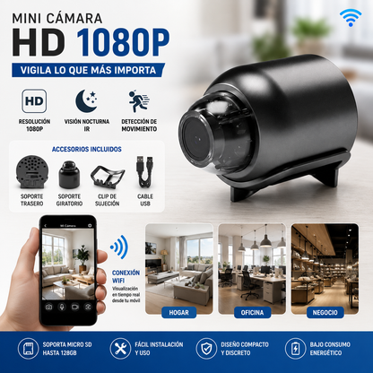 Mini Camara Hd 1080p Vision Nocturna