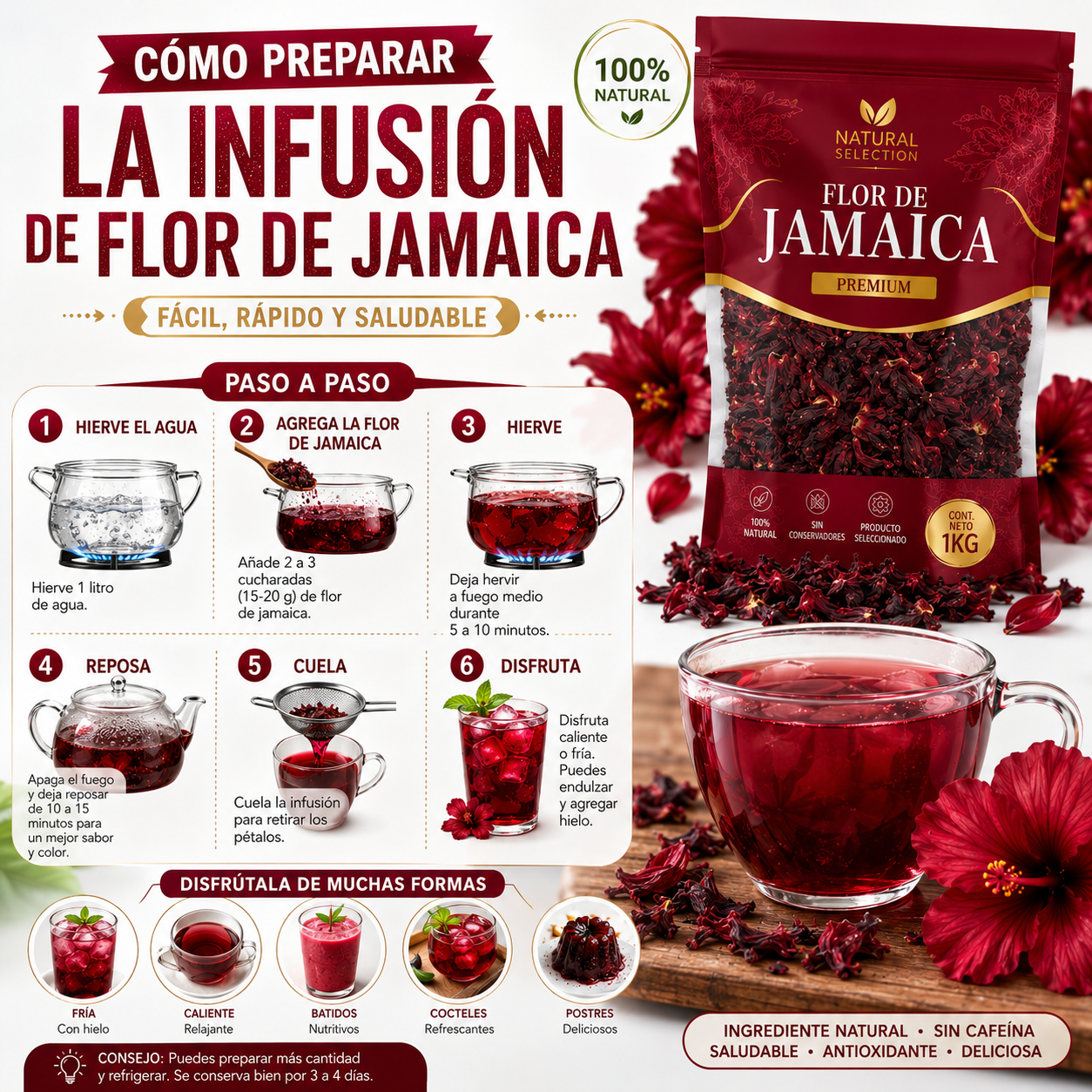 Flor De Jamaica Premium 1kilo