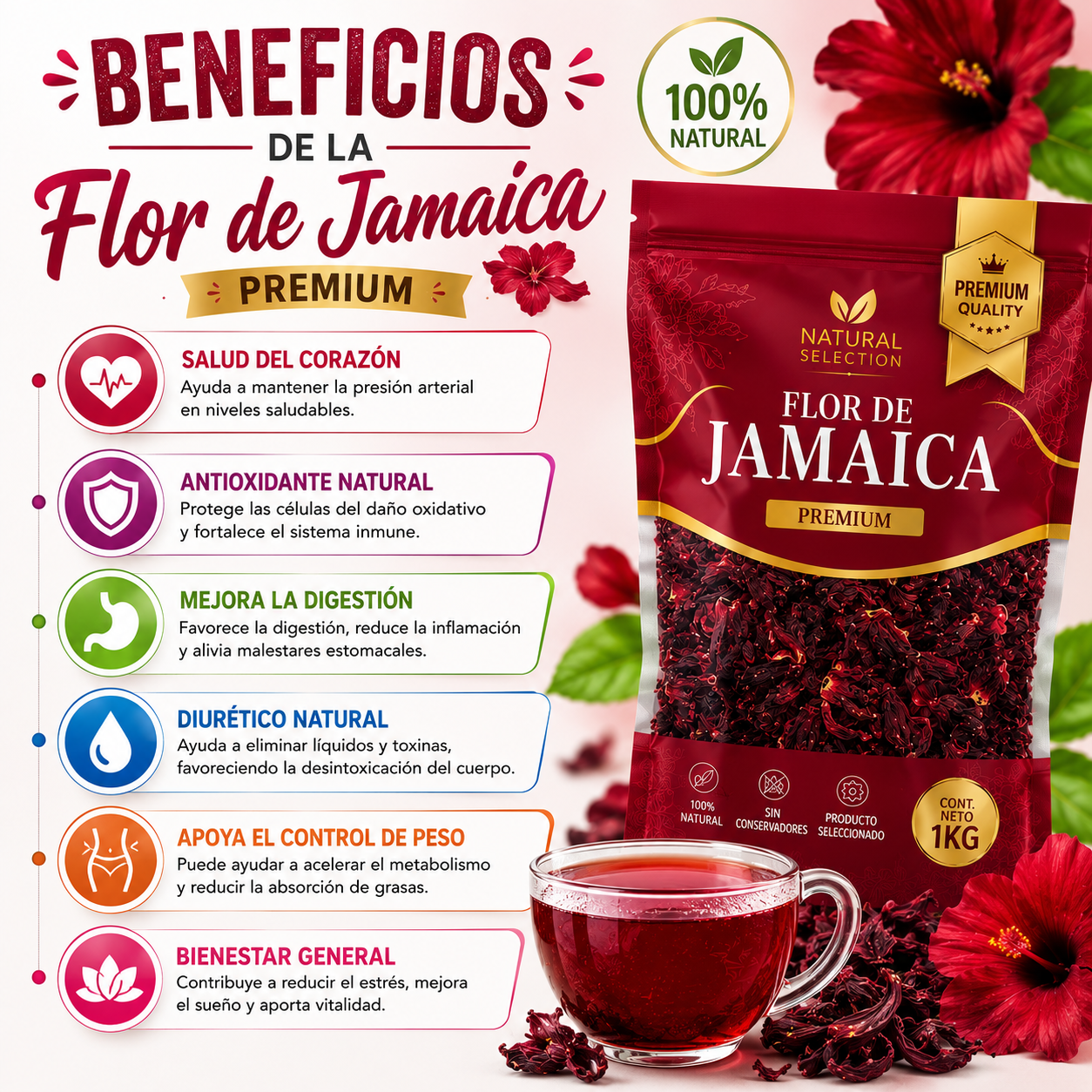 Flor De Jamaica Premium 1kilo
