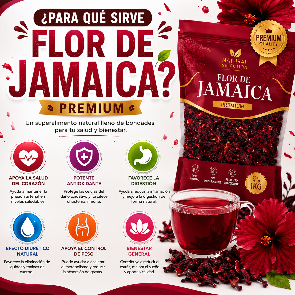 Flor De Jamaica Premium 1kilo