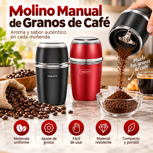 Molino Manual de Granos de Café Sokany