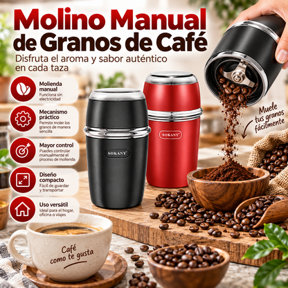 Molino Manual de Granos de Café Sokany