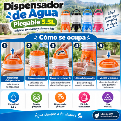 Dispensador de Agua Plegable 5.5L