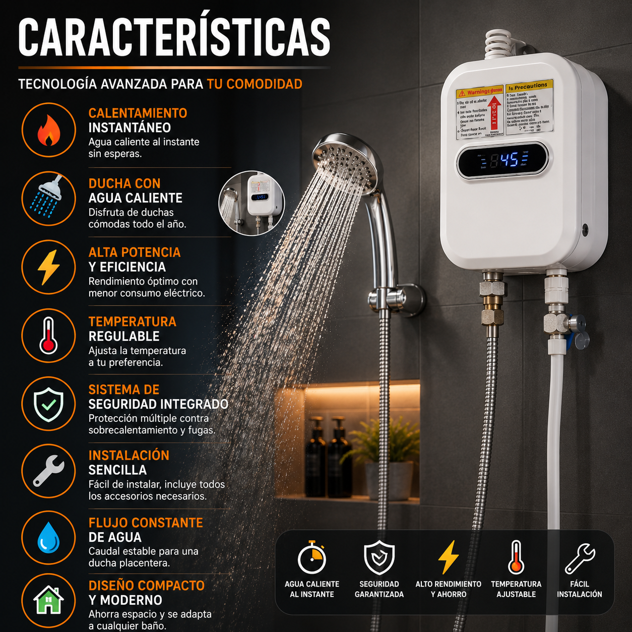 CALENTADOR DE AGUA DUCHA PREMIUM