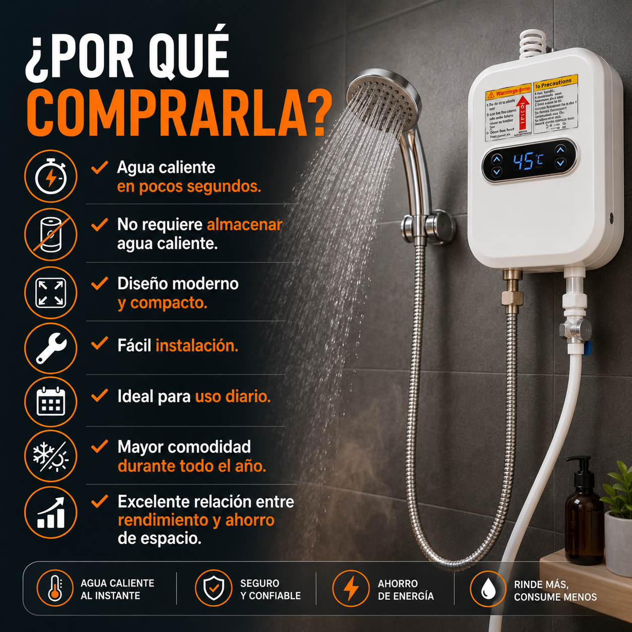 CALENTADOR DE AGUA DUCHA PREMIUM