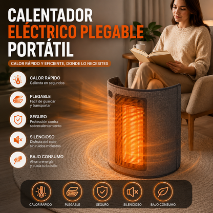 Calefactor Portátil Plegable de Bajo Consumo