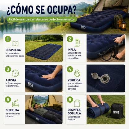 Cama inflable Camping Individual