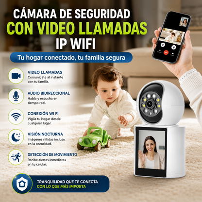 CÁMARA DE SEGURIDAD CON VIDEO LLAMADAS IP WIFI