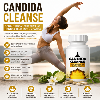 Candida Cleanse – Detox Natural para Eliminar Hongos, Hinchazón y Fatiga