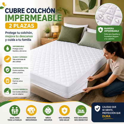 Cubre Colchón Impermeable 2 Plazas