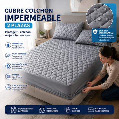 Cubre Colchón Impermeable 2 Plazas