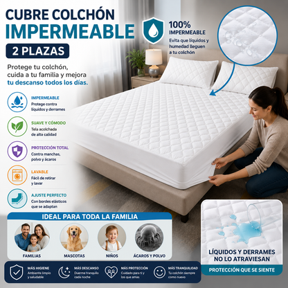 Cubre Colchón Impermeable 2 Plazas