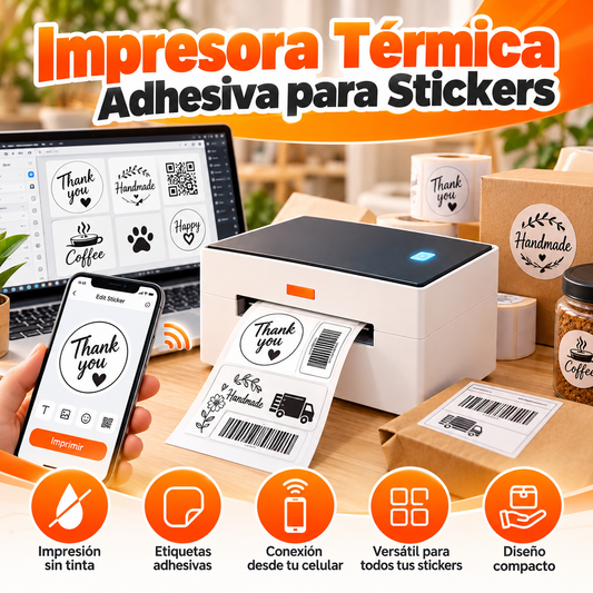 🖨️ Impresora Térmica Adhesiva para Stickers