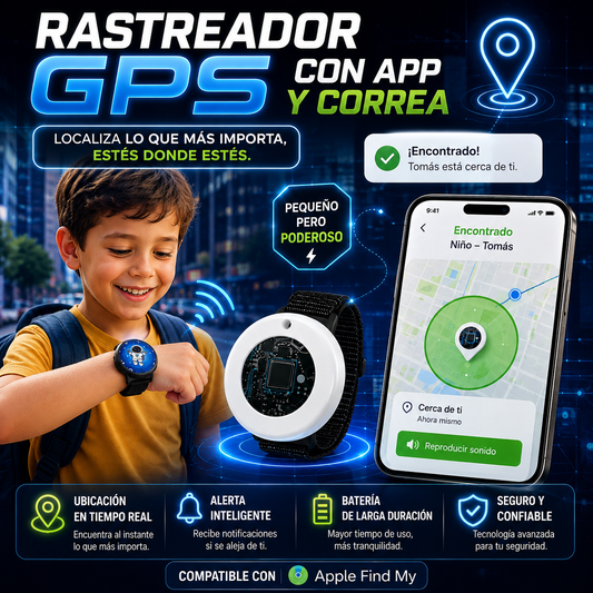 Rastreador GPS con App + Correa