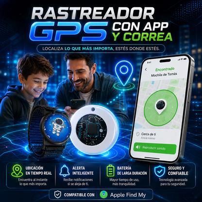 Rastreador GPS con App + Correa
