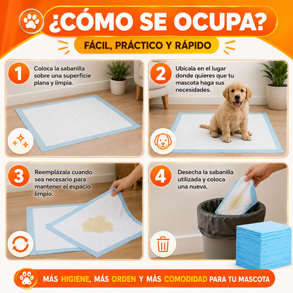 Pack 50 Sabanillas Absorbentes 60x60