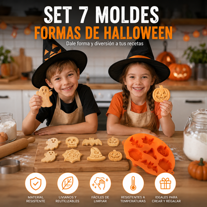 Set 7 Moldes Formas de Halloween