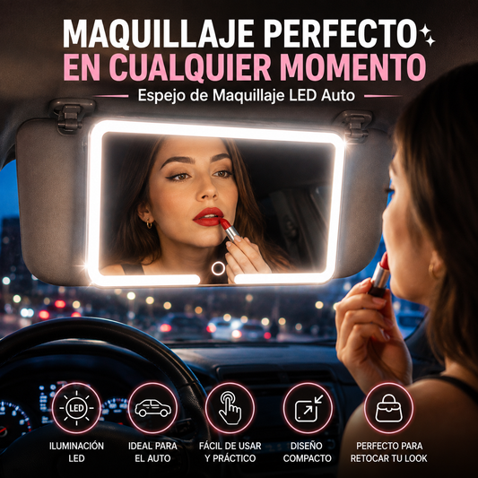 Espejo de Maquillaje LED Auto