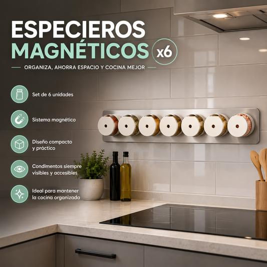 Especieros Magnéticos – Set de 6 Unidades