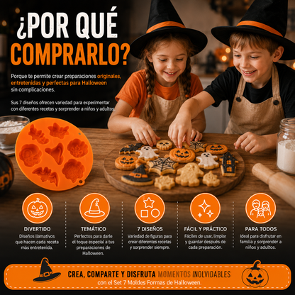 Set 7 Moldes Formas de Halloween