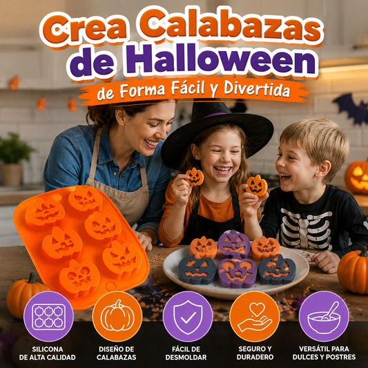 Moldes 6 Espacios Calabazas Halloween