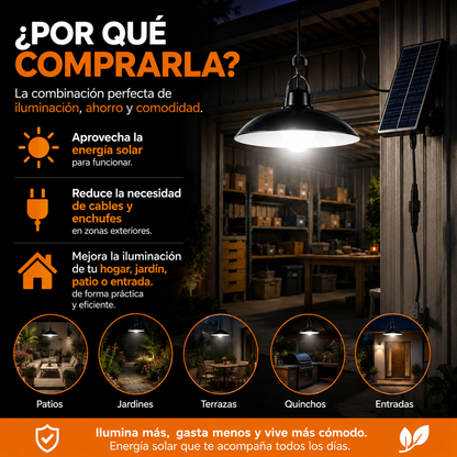 Lámpara LED Solar Tipo Campana