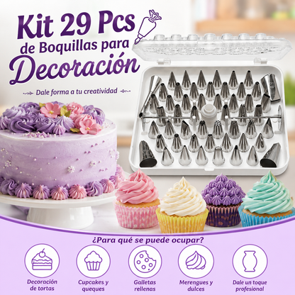 Kit 29 Pcs de Boquillas para Decoración