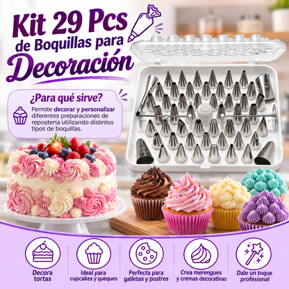 Kit 29 Pcs de Boquillas para Decoración