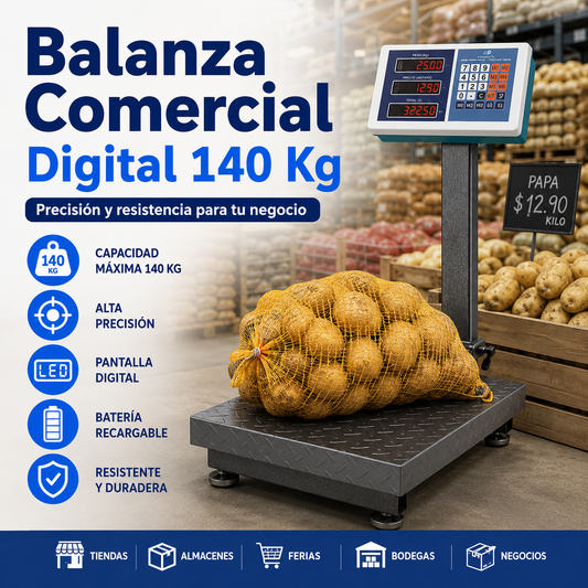 Balanza Comercial Digital 140 Kg