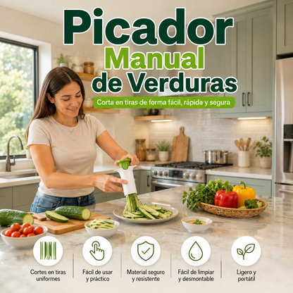 Picador Manual de Verduras – Corta Rápido y Sin Esfuerzo