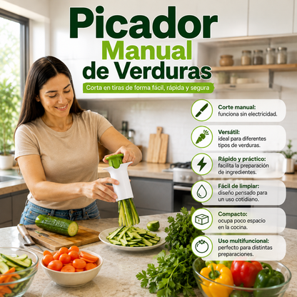 Picador Manual de Verduras – Corta Rápido y Sin Esfuerzo