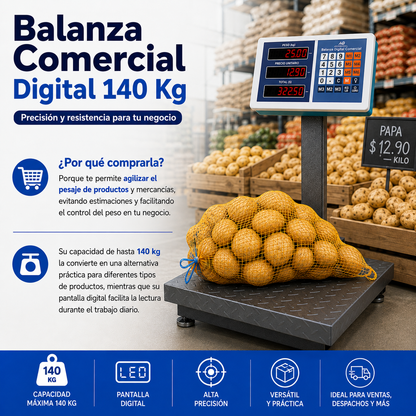Balanza Comercial Digital 140 Kg
