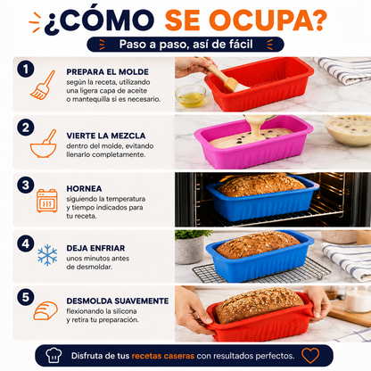 🍞 Moldes de Silicona para Pan