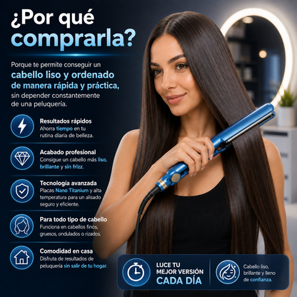 Plancha de Cabello Nano Titanium 450°F