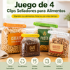 Juego de 4 Clips Selladores para Alimentos