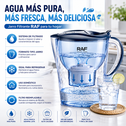 Jarro Filtro de Agua Purificada y Fresca