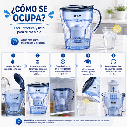 Jarro Filtro de Agua Purificada y Fresca