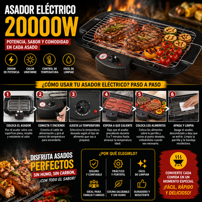 Asador Eléctrico 2000W