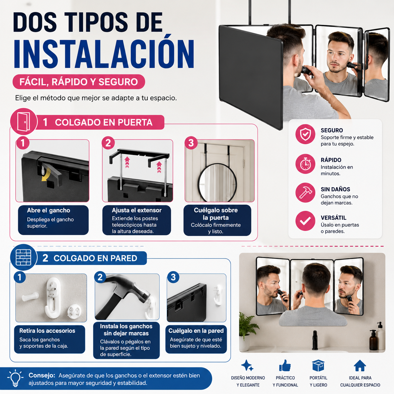 Espejo Mirror Colgante Nuevo