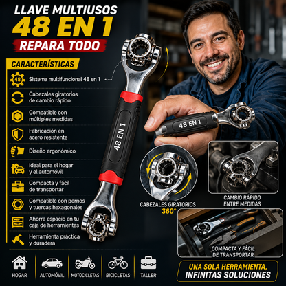 Llave Multiusos 48 en 1 Repara Todo