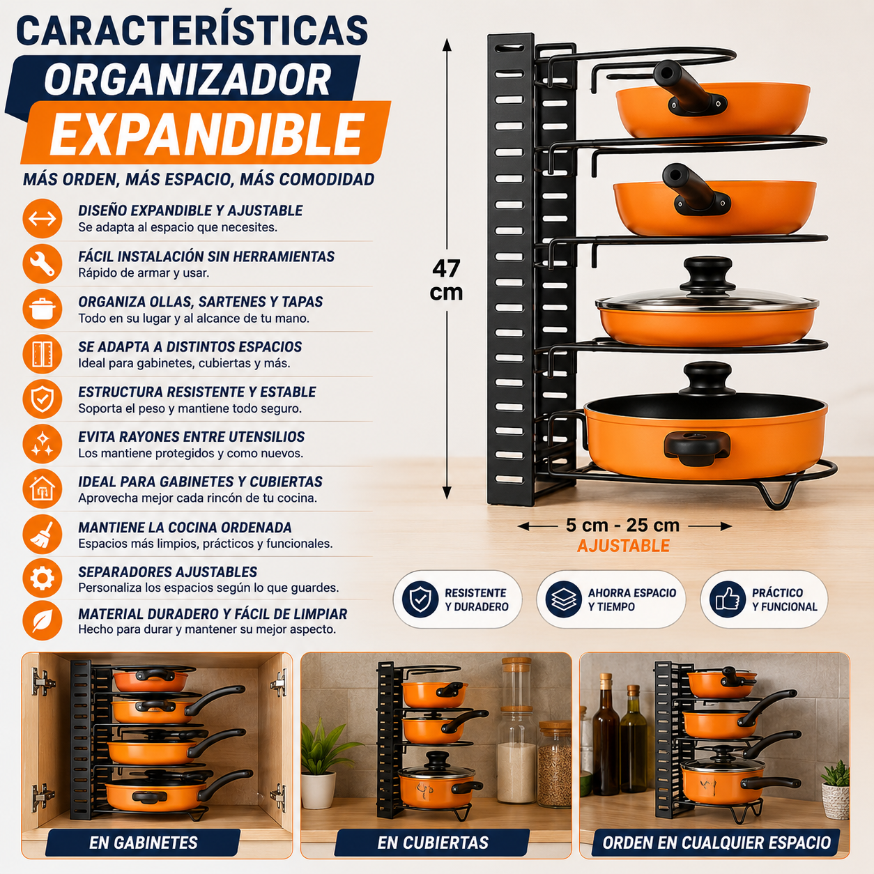 Organizador de Ollas Expandible