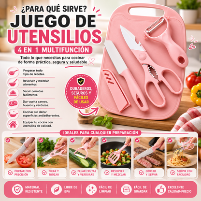 Juego de Utensilios de Cocina 4 Piezas