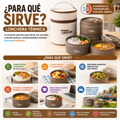 Lonchera 420 ml / 520 ml con Forro Térmico