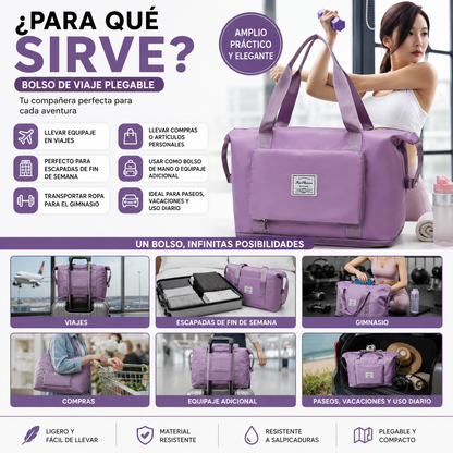 Bolso de Viaje Plegable Mujer Amplio