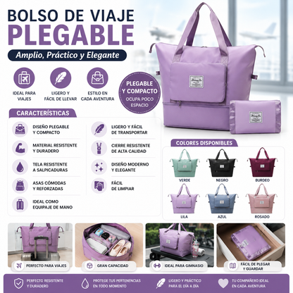 Bolso de Viaje Plegable Mujer Amplio