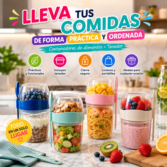 Contenedores de Alimentos + Tenedor