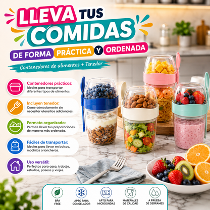 Contenedores de Alimentos + Tenedor