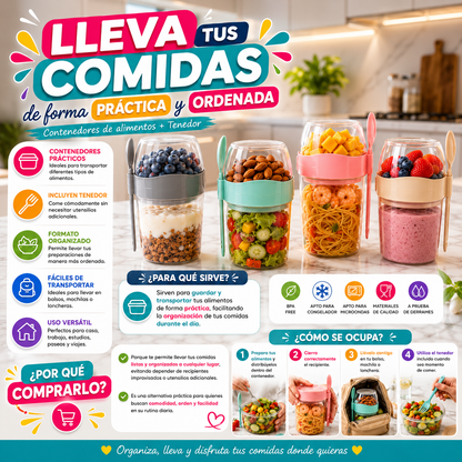 Contenedores de Alimentos + Tenedor