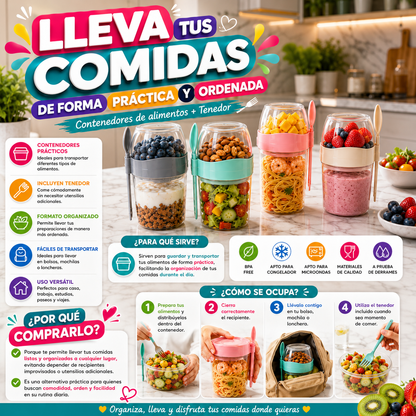 Contenedores de Alimentos + Tenedor