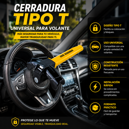 Cerradura Tipo T Universal para Volante